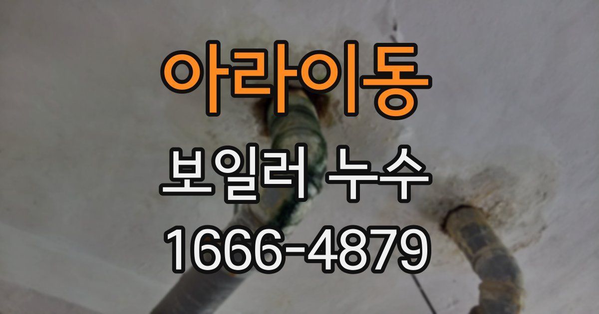 아라이동 보일러 누수