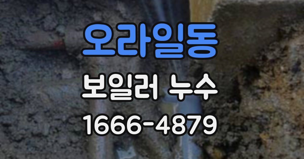 오라일동 보일러 누수