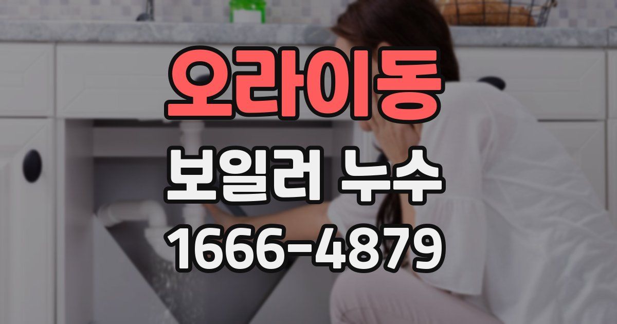 오라이동 보일러 누수