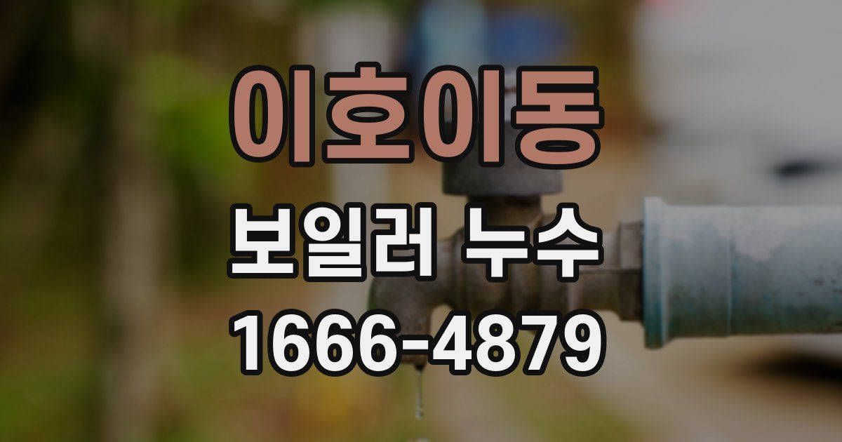 이호이동 보일러 누수