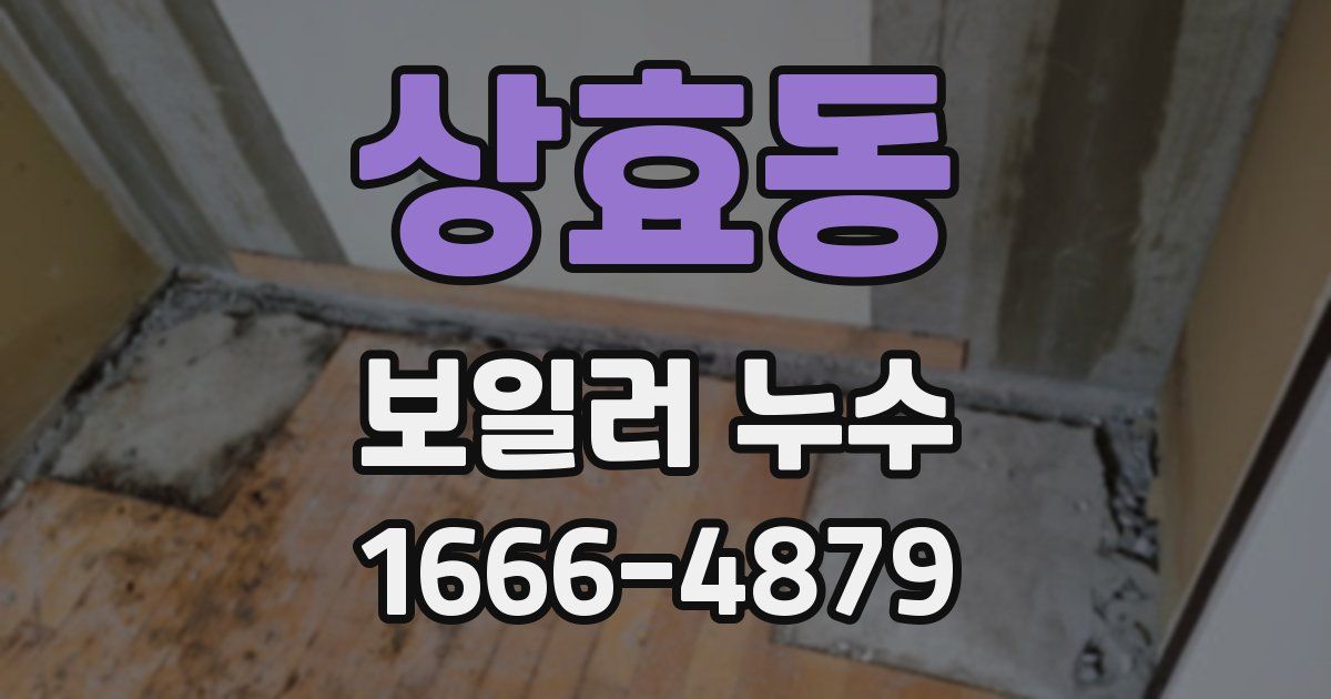 상효동 보일러 누수