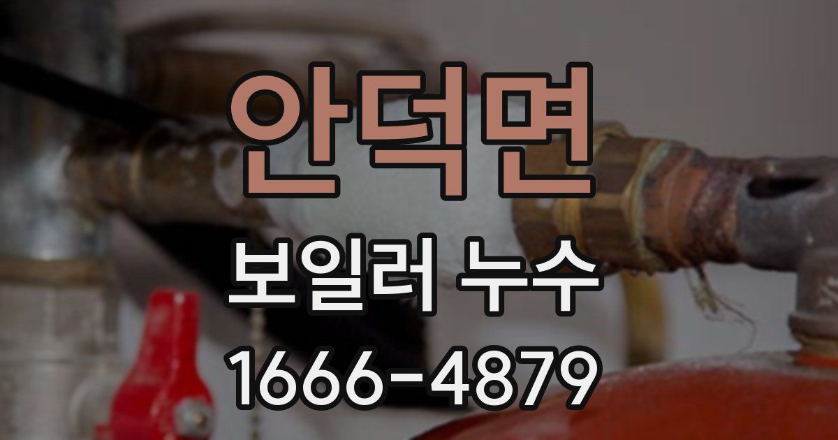 안덕면 보일러 누수