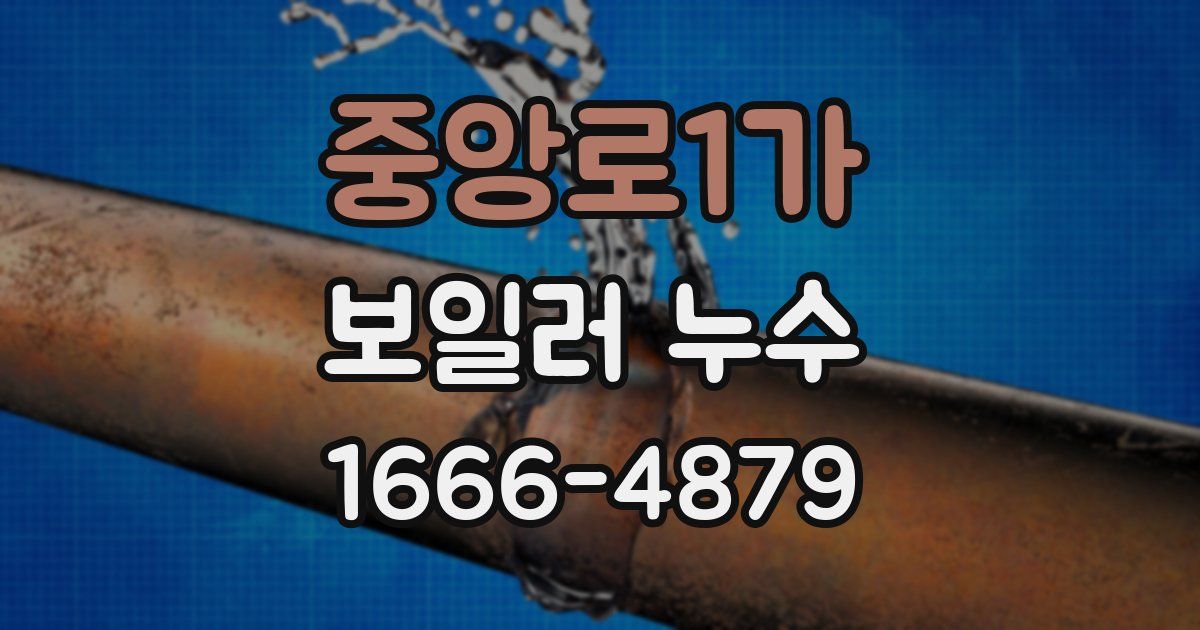 중앙로1가 보일러 누수
