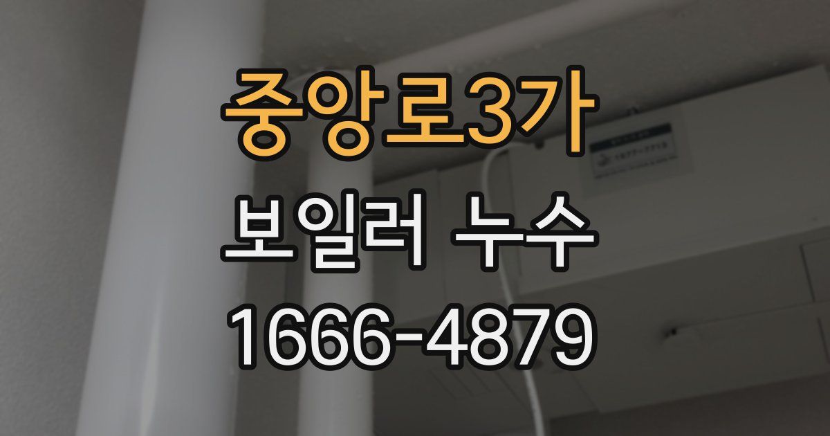 중앙로3가 보일러 누수