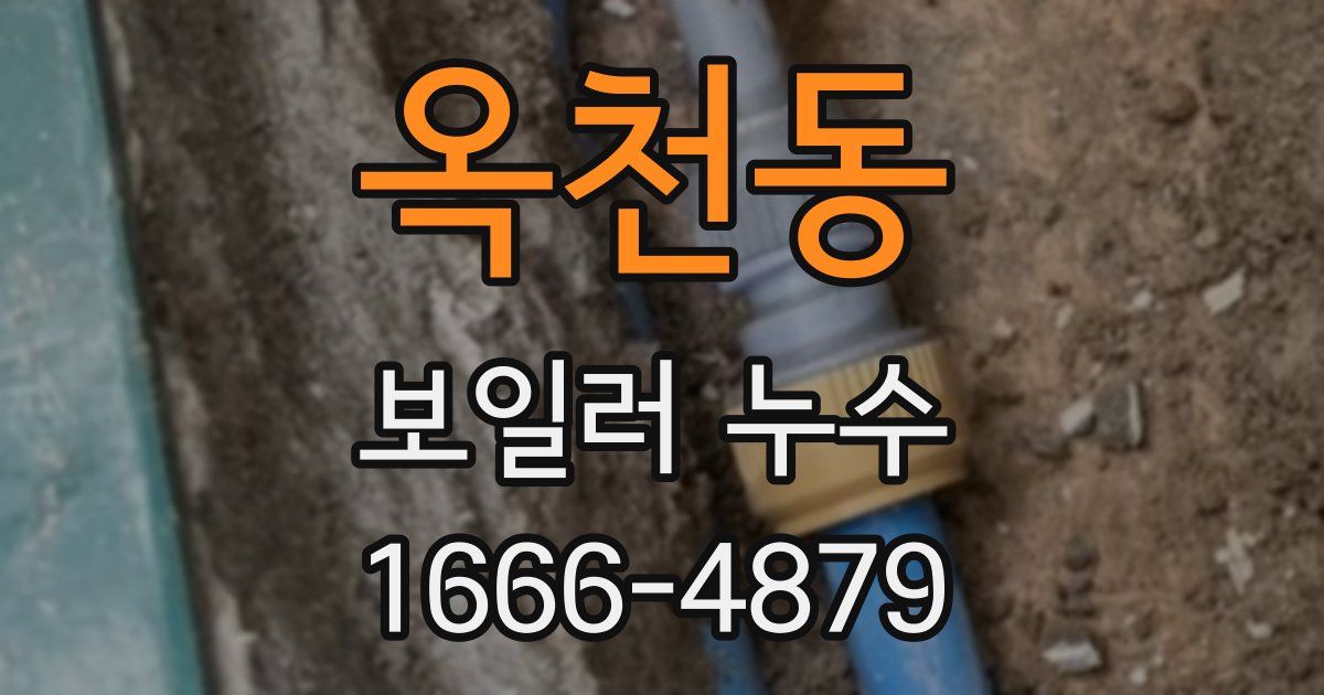 옥천동 보일러 누수