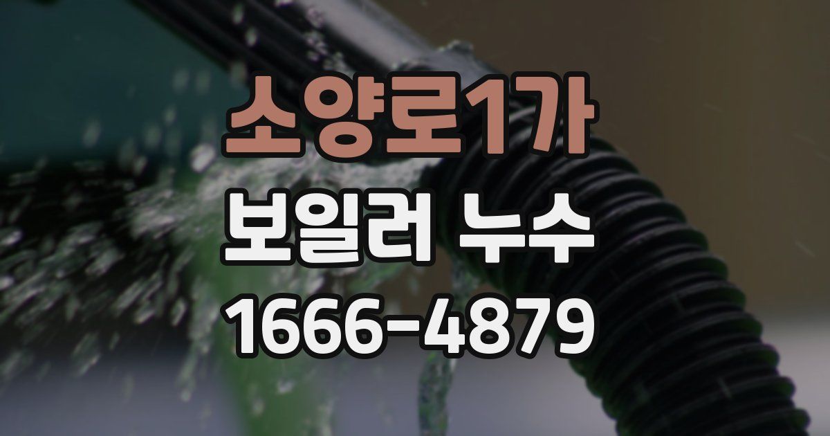 소양로1가 보일러 누수