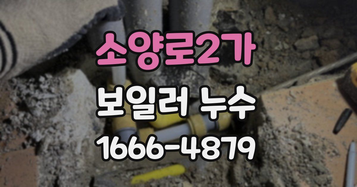 소양로2가 보일러 누수