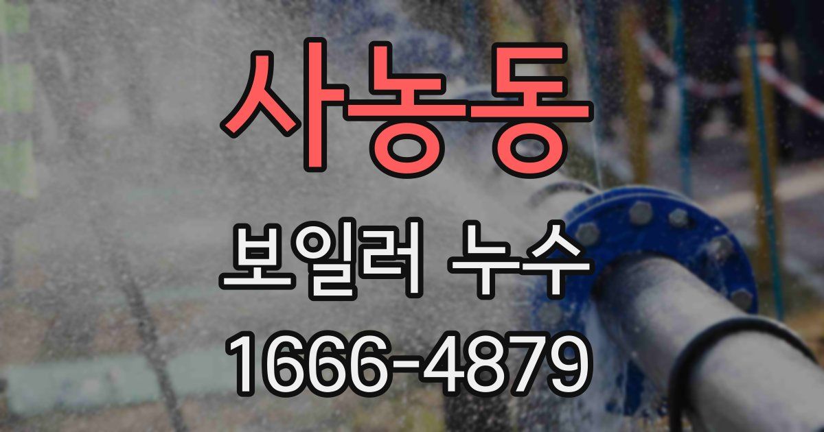 사농동 보일러 누수