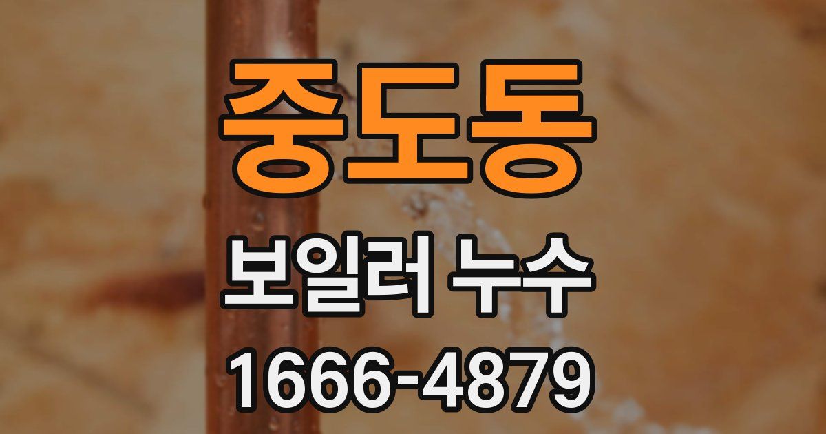 중도동 보일러 누수
