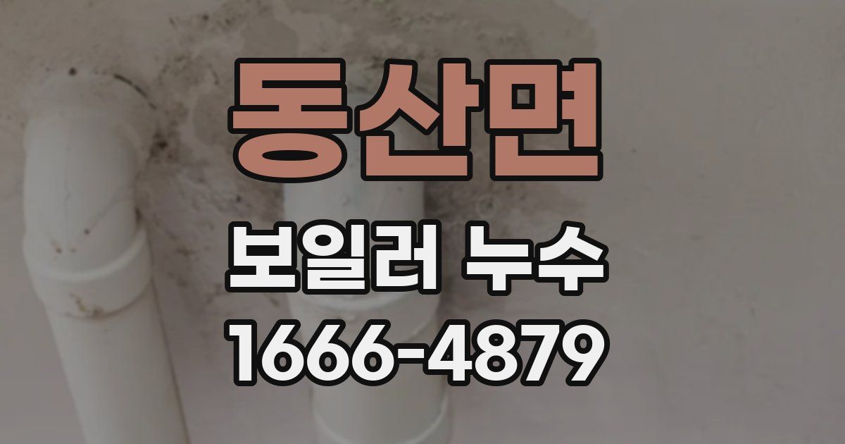 동산면 보일러 누수