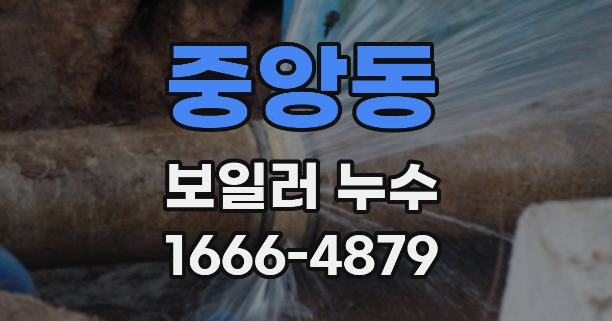 중앙동 보일러 누수