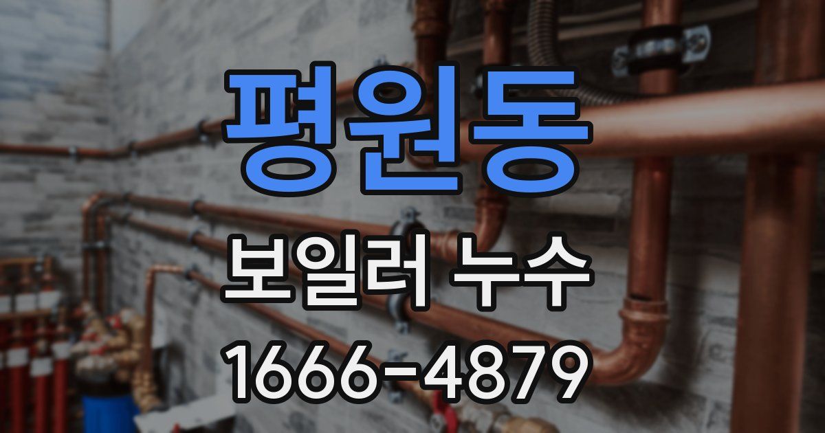 평원동 보일러 누수