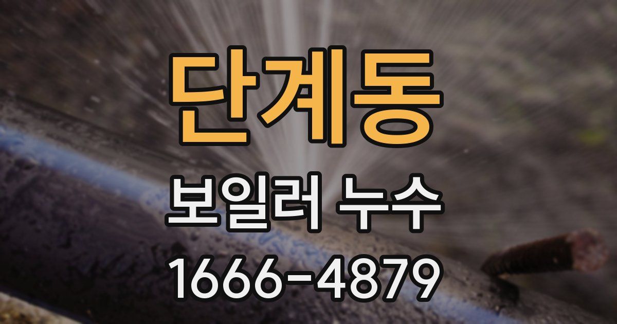 단계동 보일러 누수