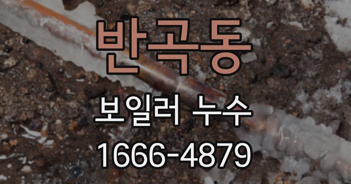 반곡동 보일러 누수