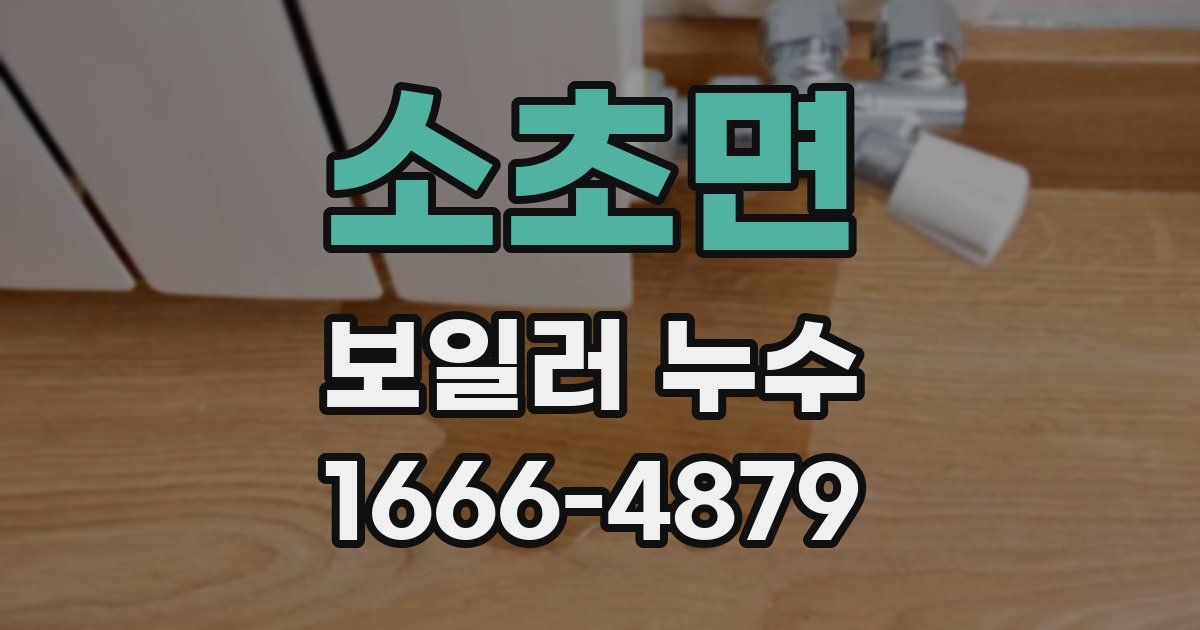 소초면 보일러 누수