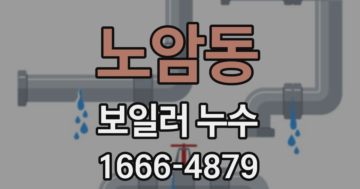 노암동 보일러 누수