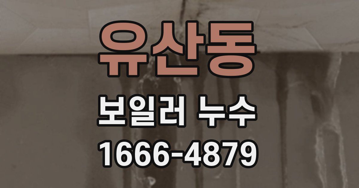 유산동 보일러 누수