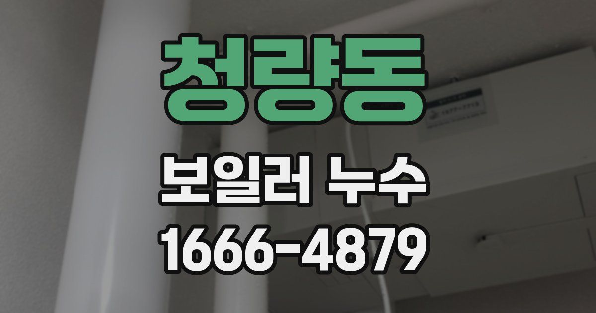 청량동 보일러 누수