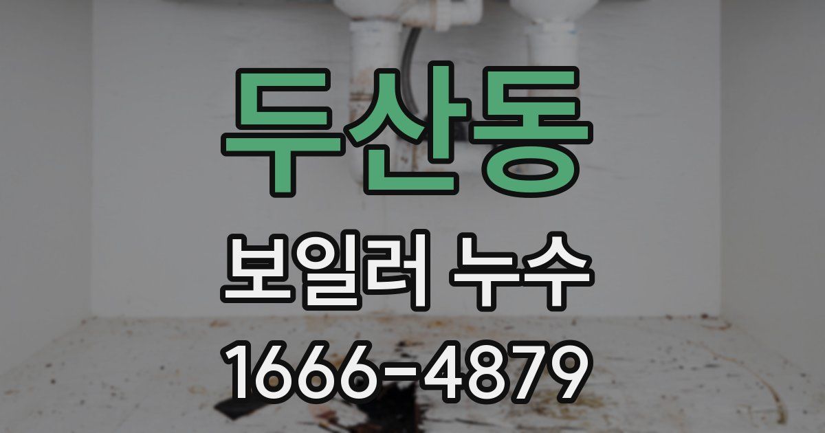 두산동 보일러 누수