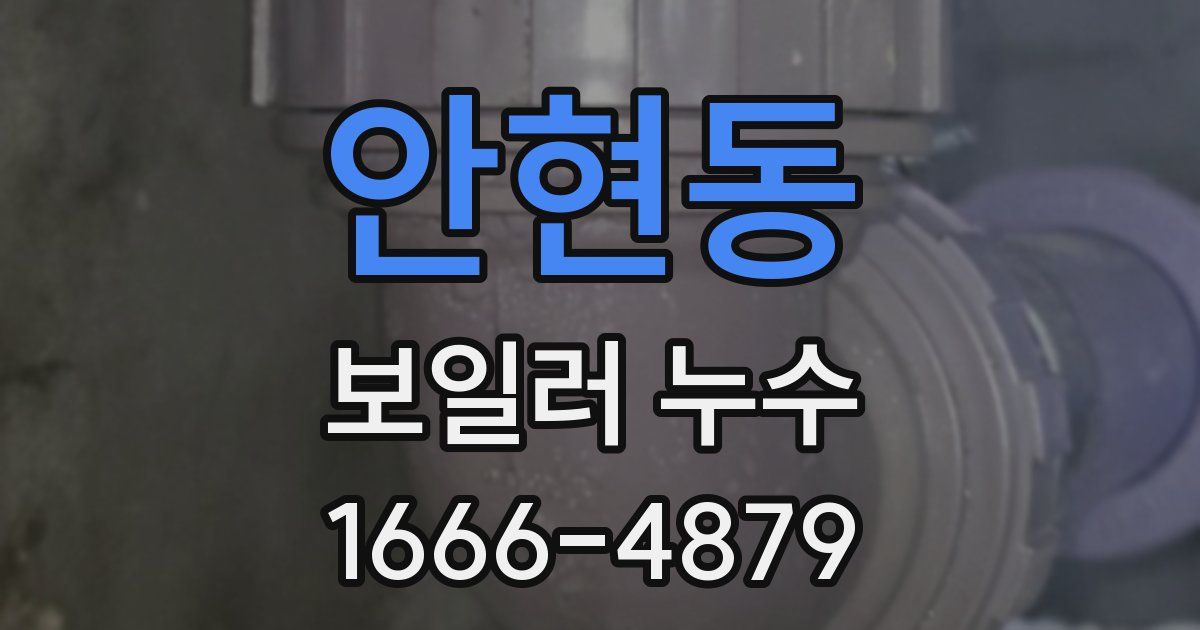 안현동 보일러 누수