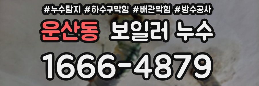 운산동 보일러 누수