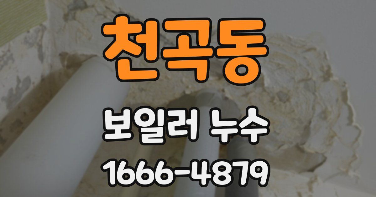 천곡동 보일러 누수
