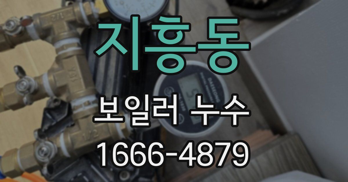 지흥동 보일러 누수