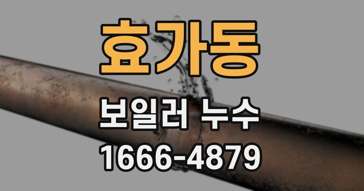 효가동 보일러 누수