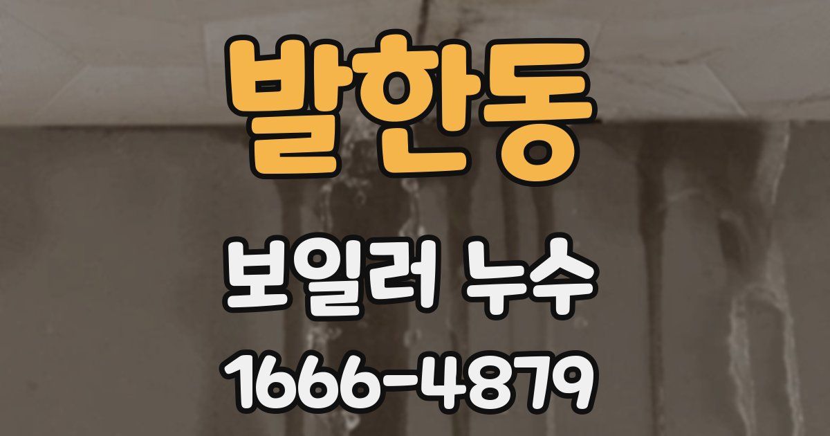 발한동 보일러 누수
