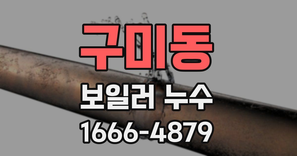 구미동 보일러 누수