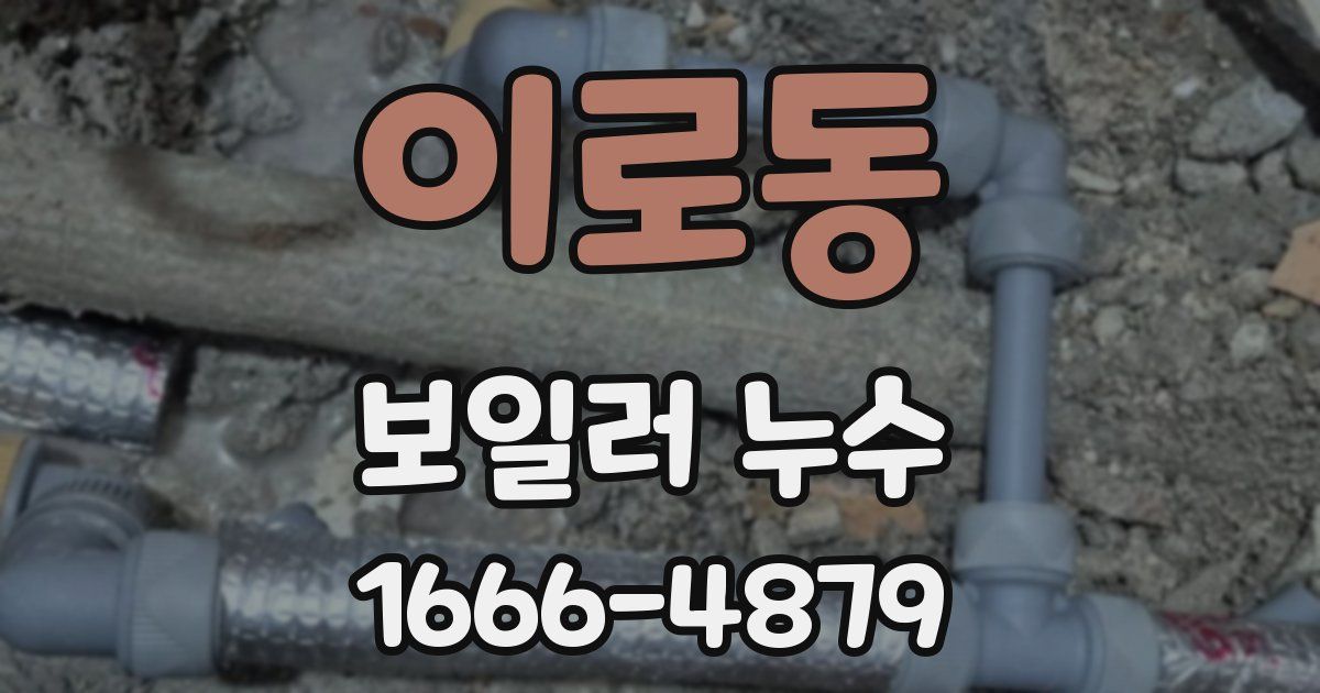 이로동 보일러 누수