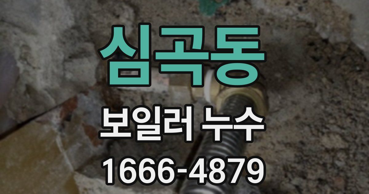 심곡동 보일러 누수