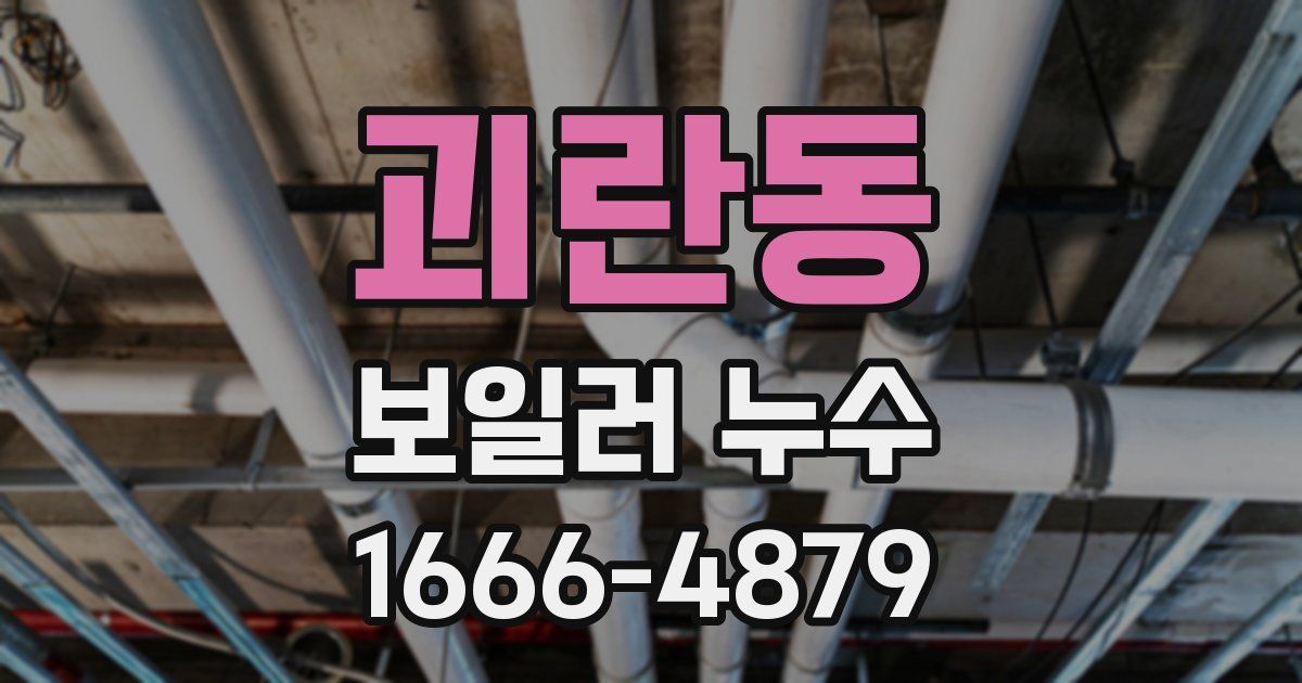 괴란동 보일러 누수