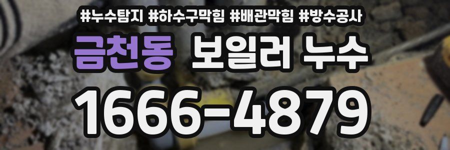 금천동 보일러 누수