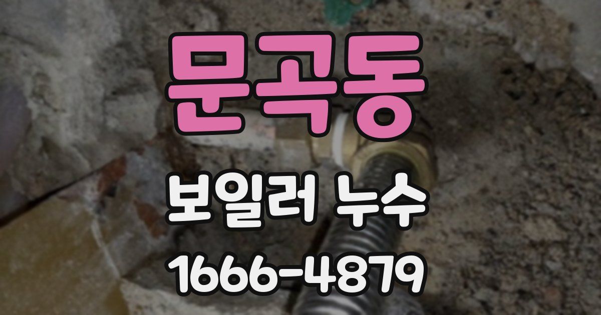 문곡동 보일러 누수