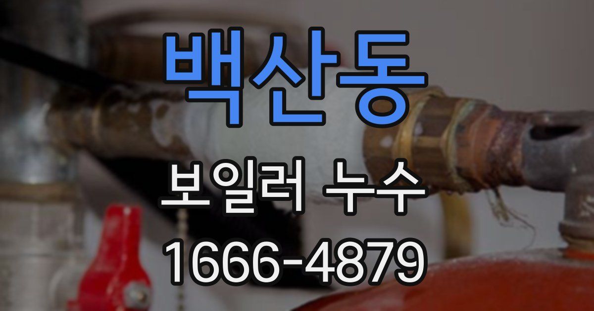 백산동 보일러 누수