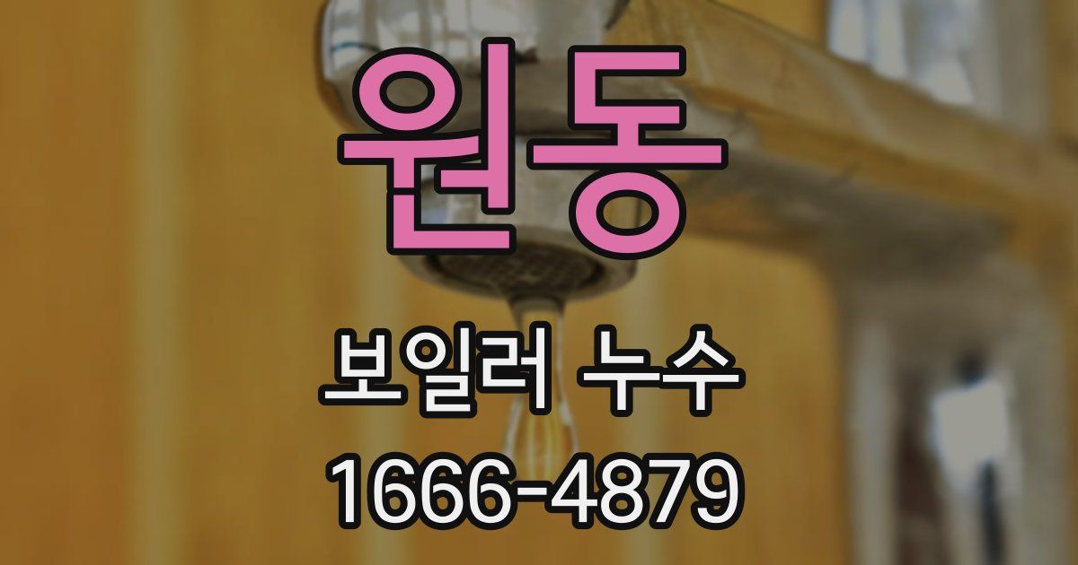 원동 보일러 누수