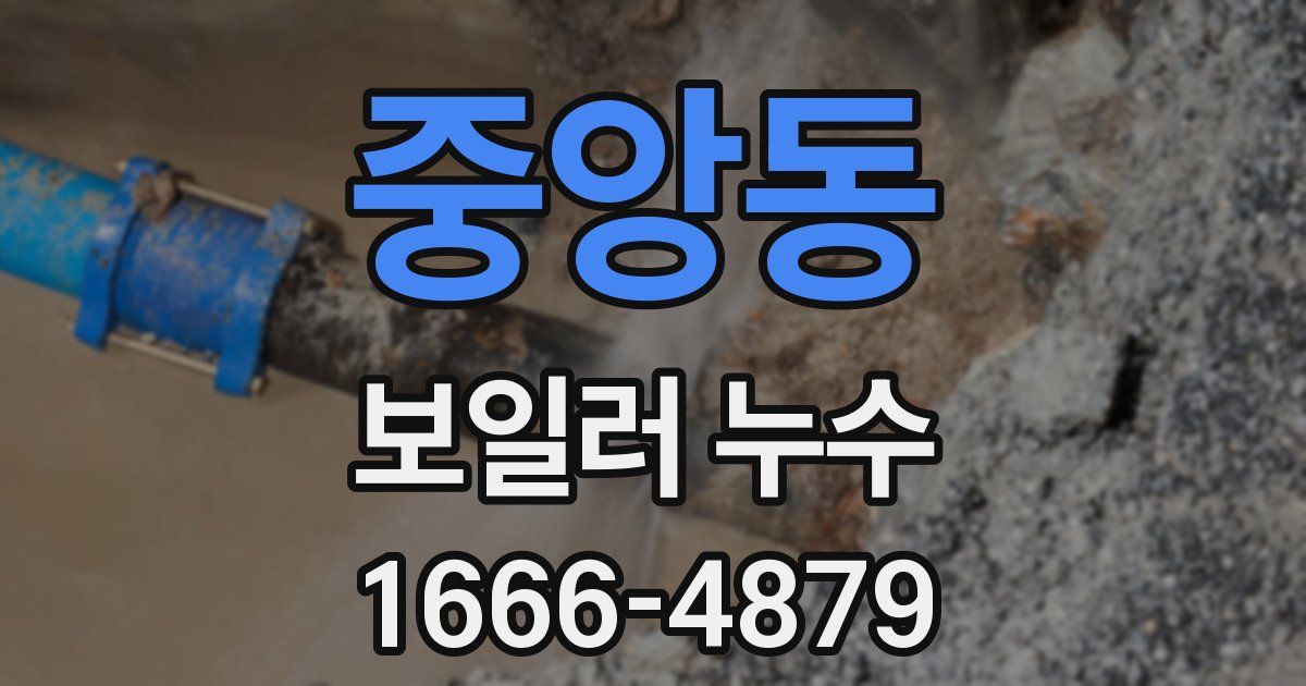 중앙동 보일러 누수