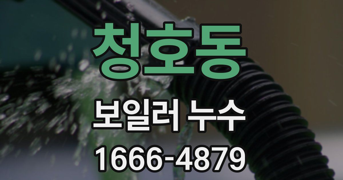 청호동 보일러 누수