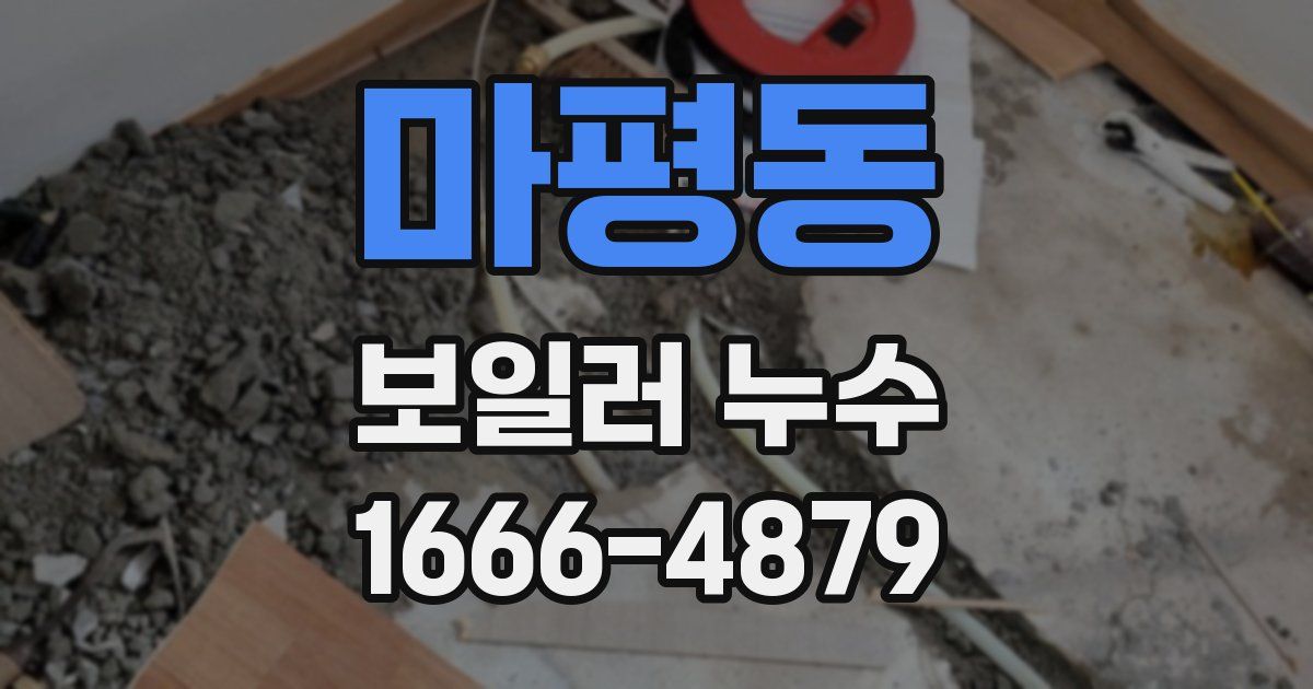 마평동 보일러 누수