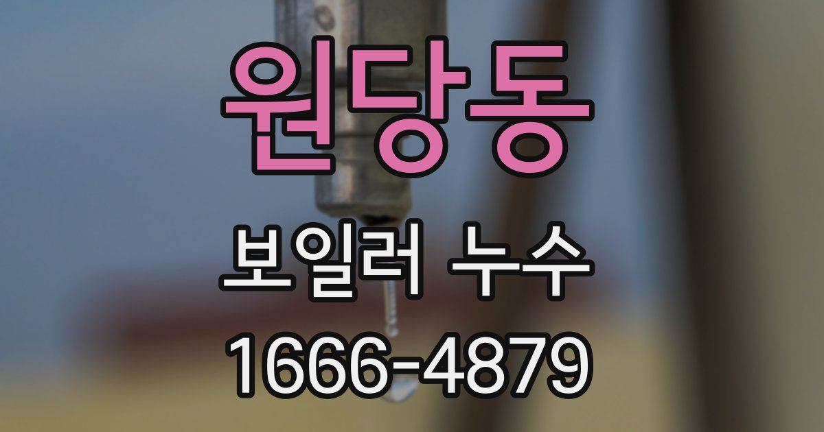 원당동 보일러 누수