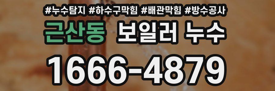 근산동 보일러 누수