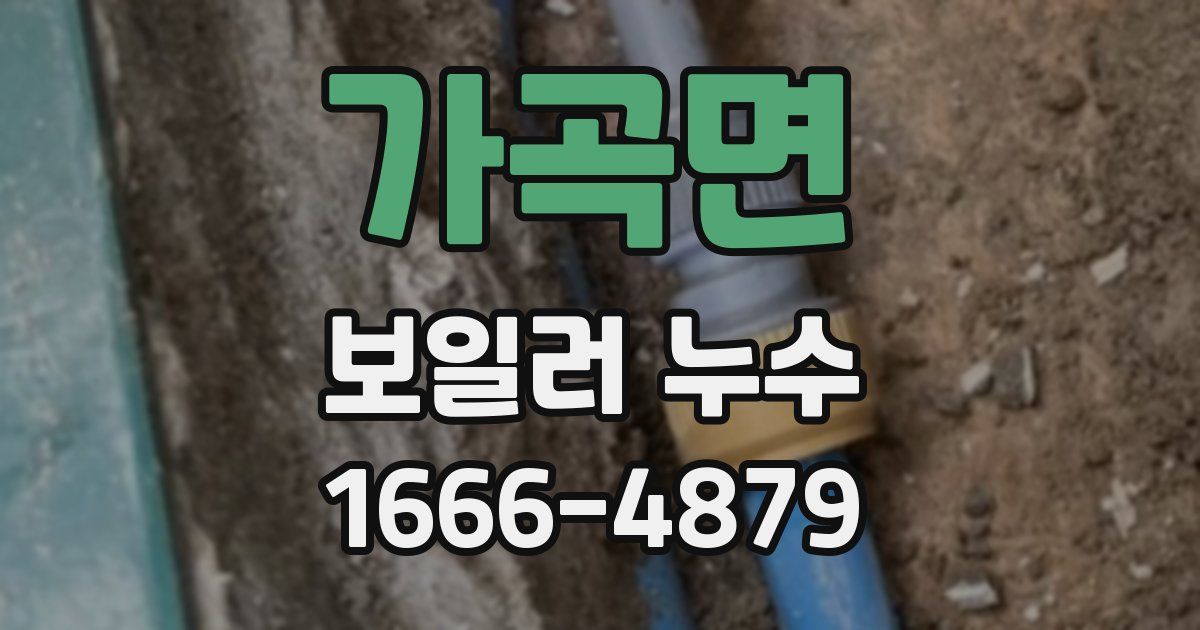 가곡면 보일러 누수