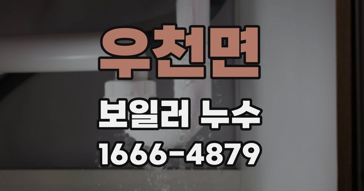 우천면 보일러 누수