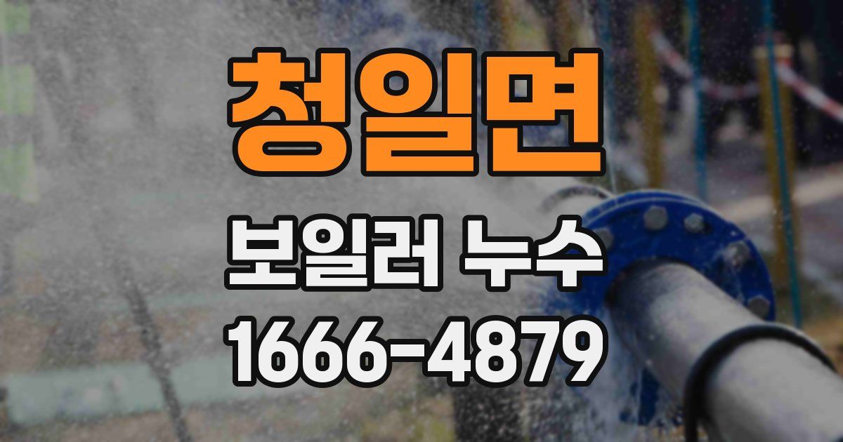 청일면 보일러 누수