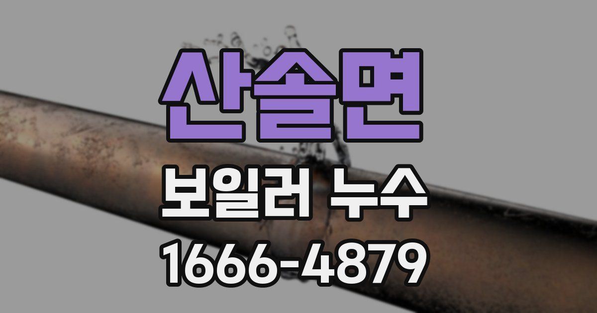 산솔면 보일러 누수