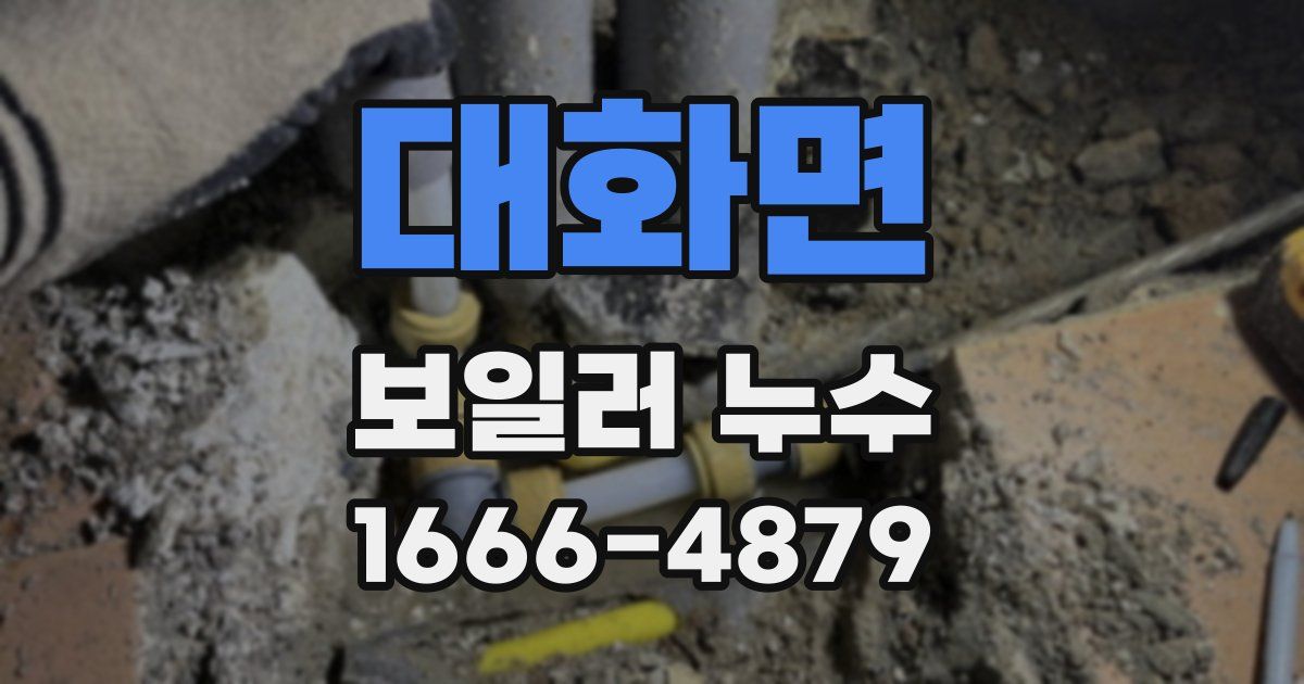 대화면 보일러 누수