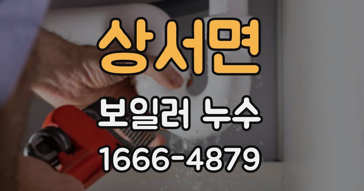 상서면 보일러 누수