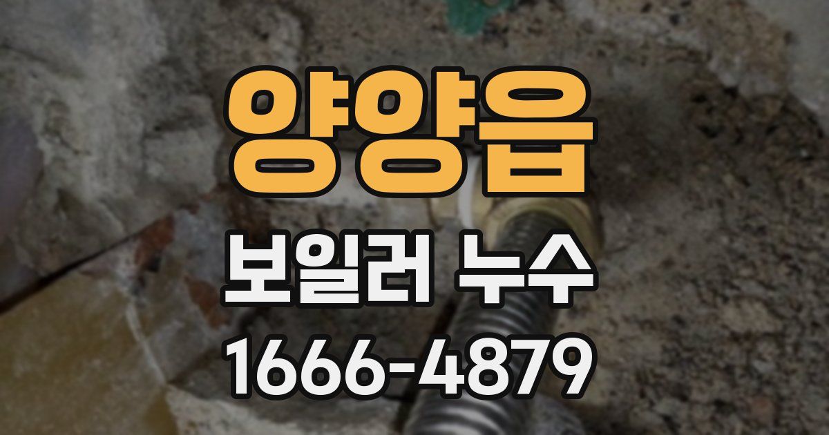양양읍 보일러 누수