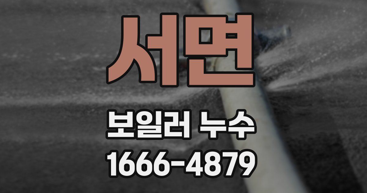 서면 보일러 누수